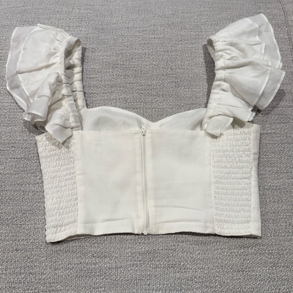 Amanda Uprichard x Revolve Mackey White Ruffle Top & Skort Set (size small) - Picture 4 of 12